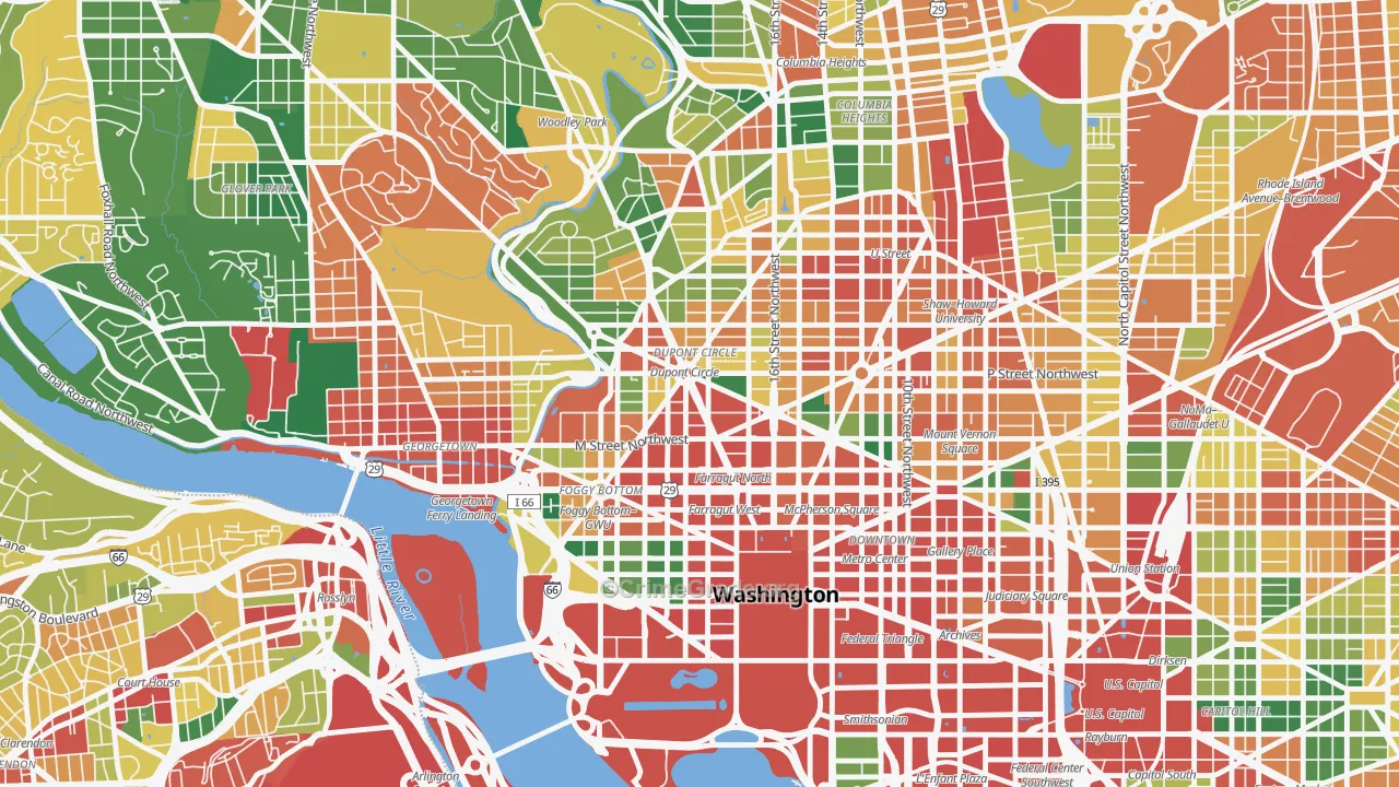 20036, DC Map of Theft Rates