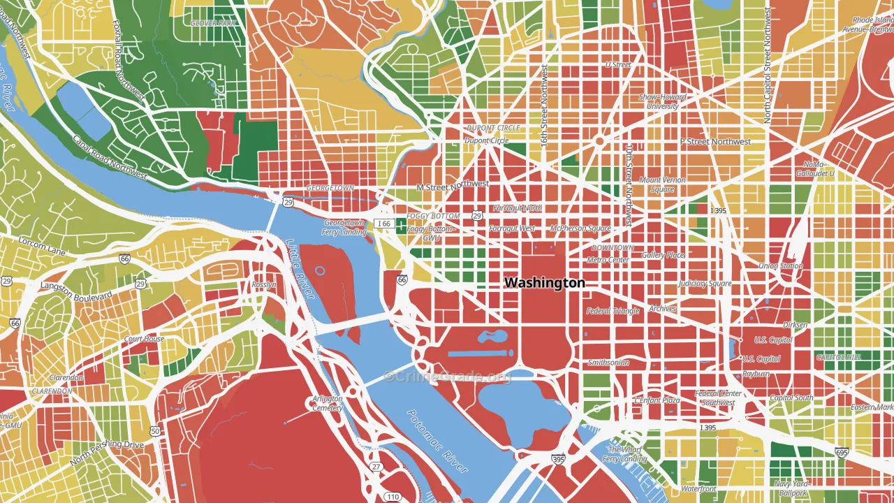 20052, DC Map of Theft Rates