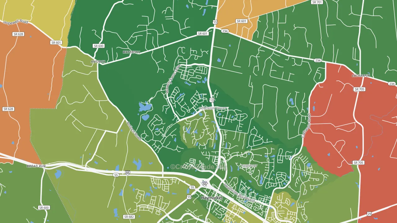 20169, VA Map of Theft Rates