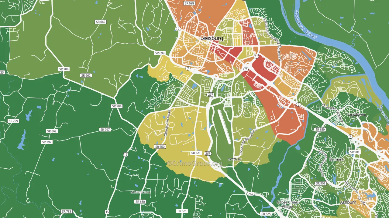 20175, VA Map of Theft Rates