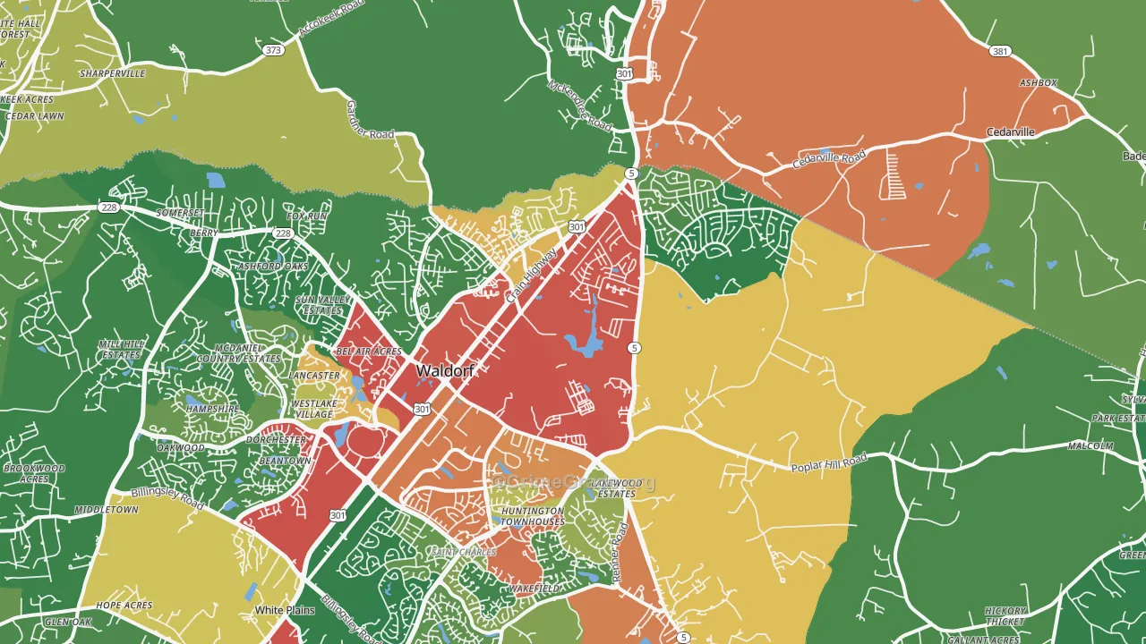 20601, MD Map of Theft Rates