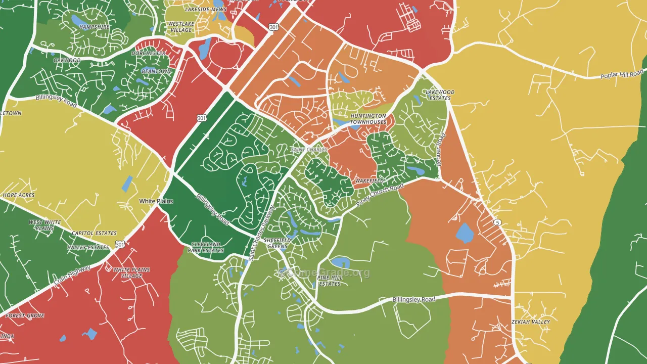 20602, MD Map of Theft Rates