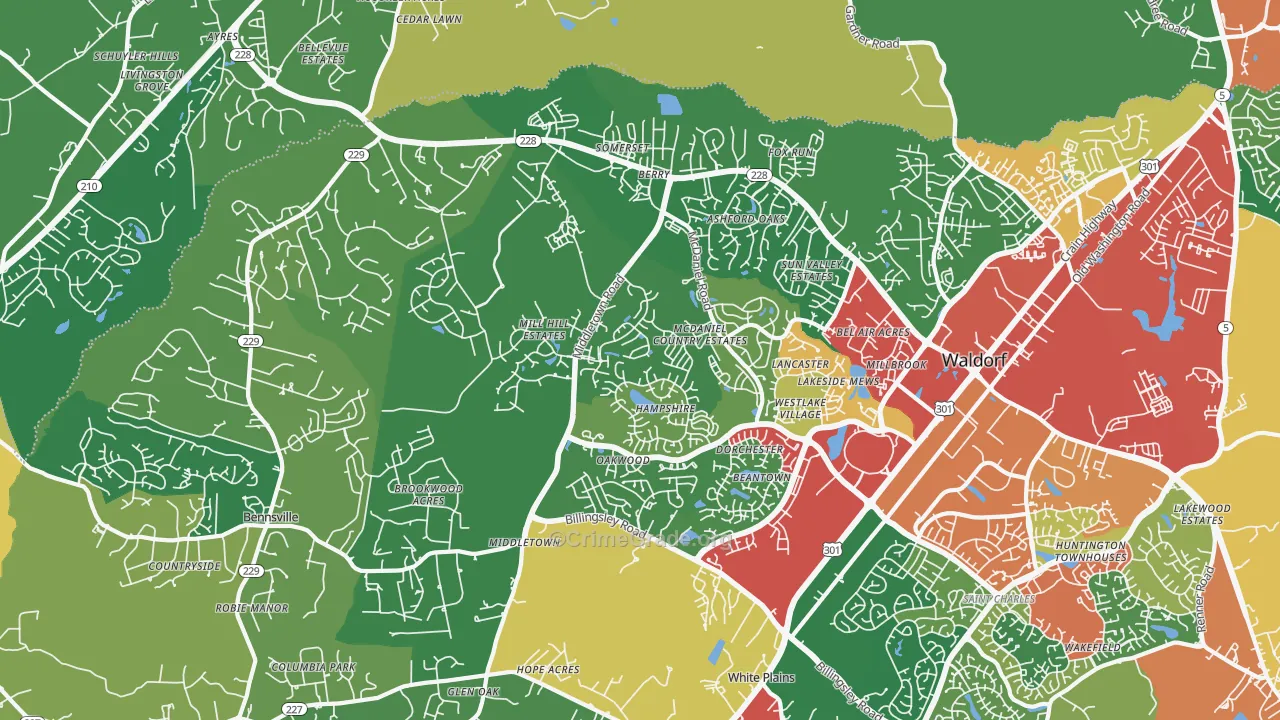 20603, MD Map of Theft Rates