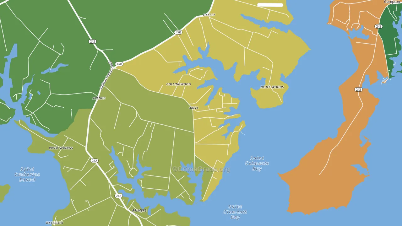 20606, MD Map of Theft Rates