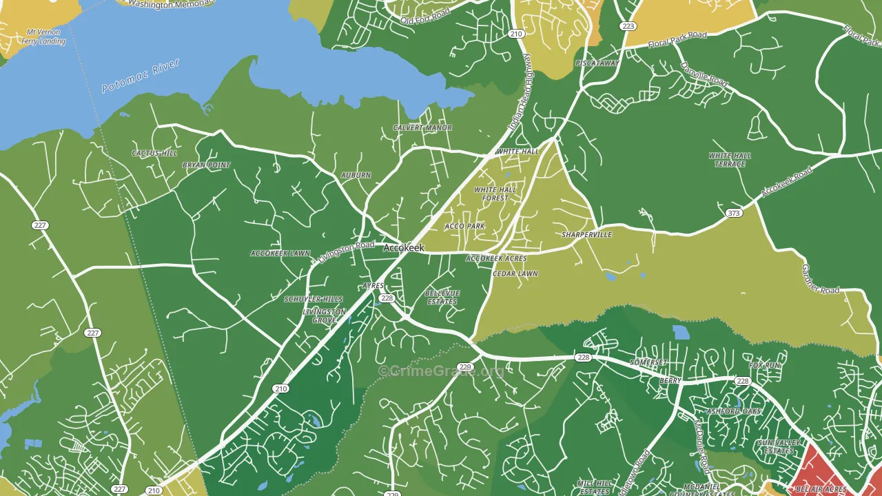 20607, MD Map of Theft Rates