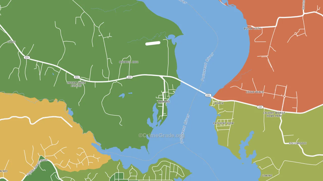 20612, MD Map of Theft Rates