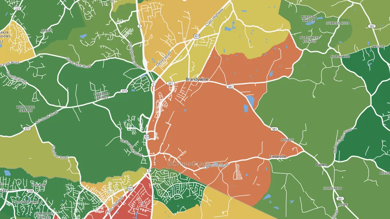 20613, MD Map of Theft Rates