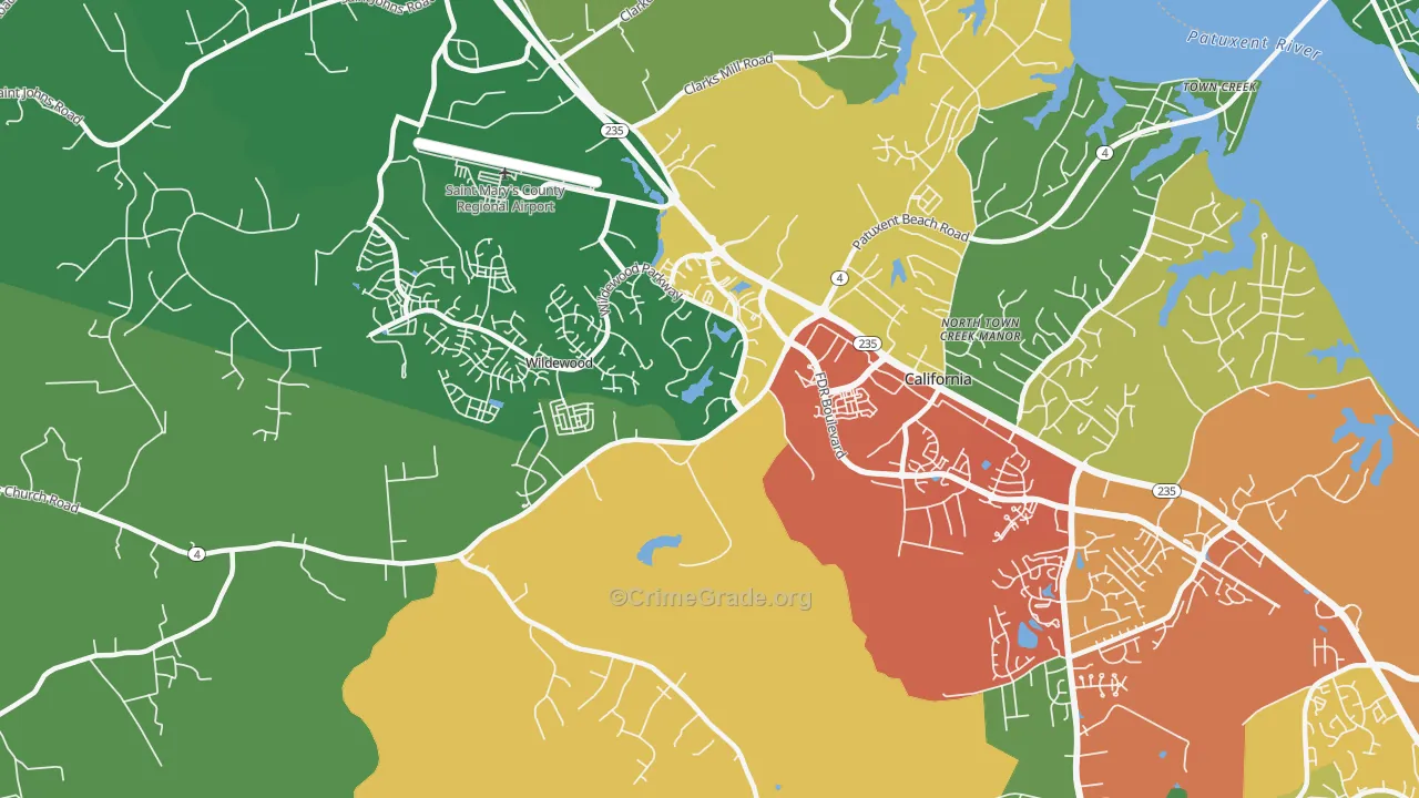 20619, MD Map of Theft Rates