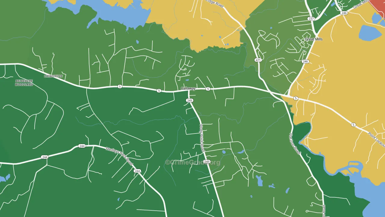 20620, MD Map of Theft Rates