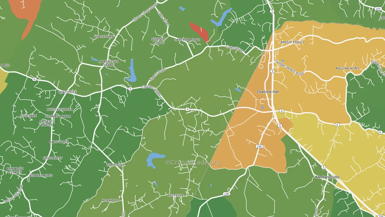 20622, MD Map of Theft Rates