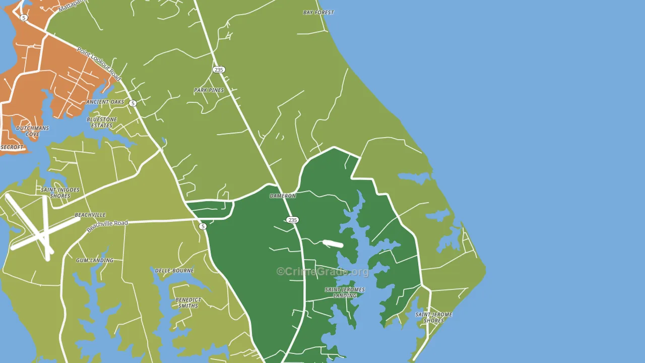 20628, MD Map of Theft Rates