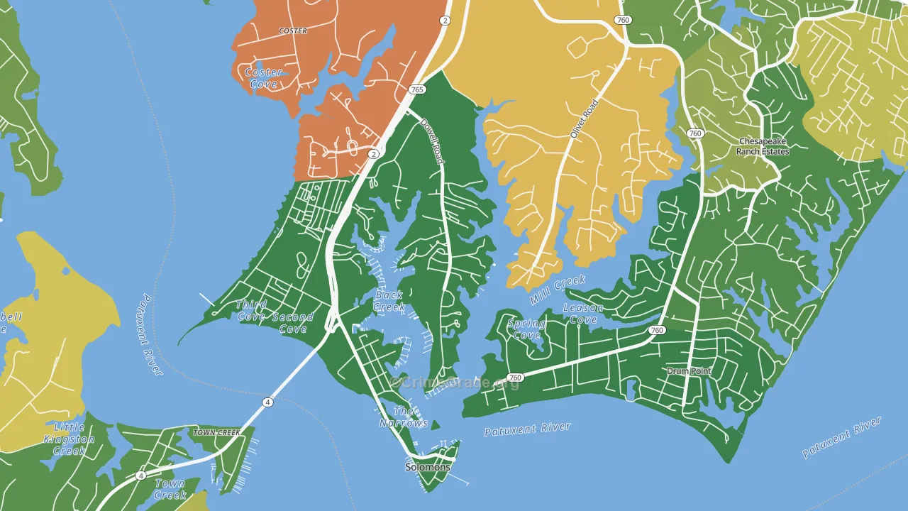 20629, MD Map of Theft Rates