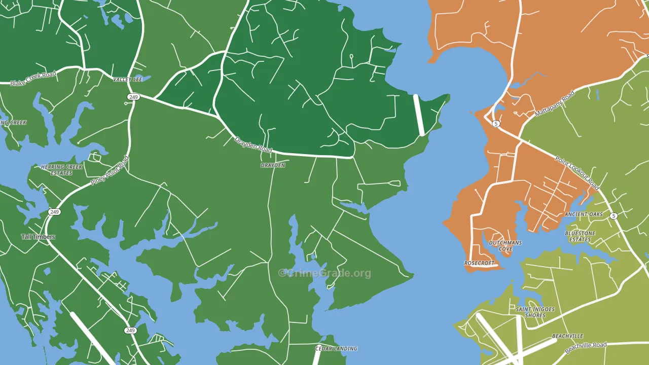 20630, MD Map of Theft Rates