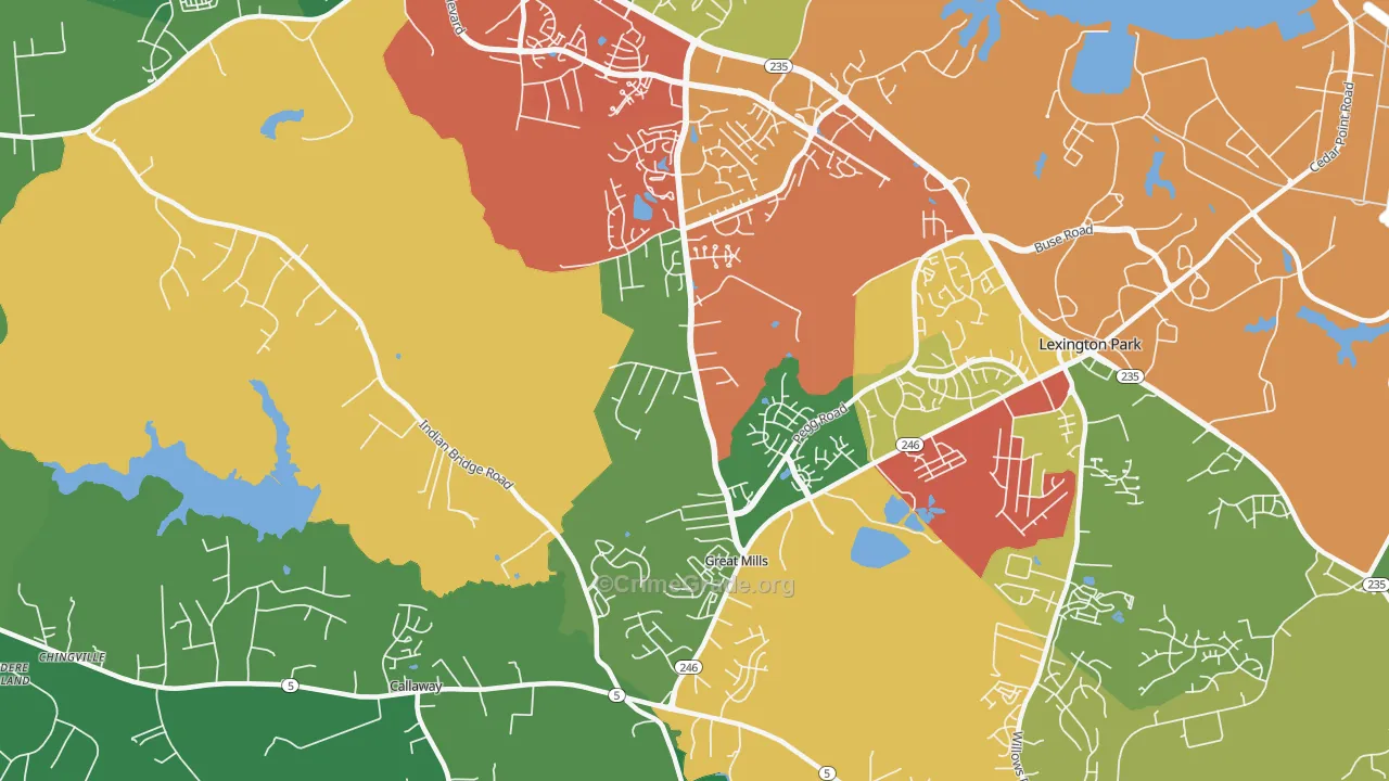 20634, MD Map of Theft Rates