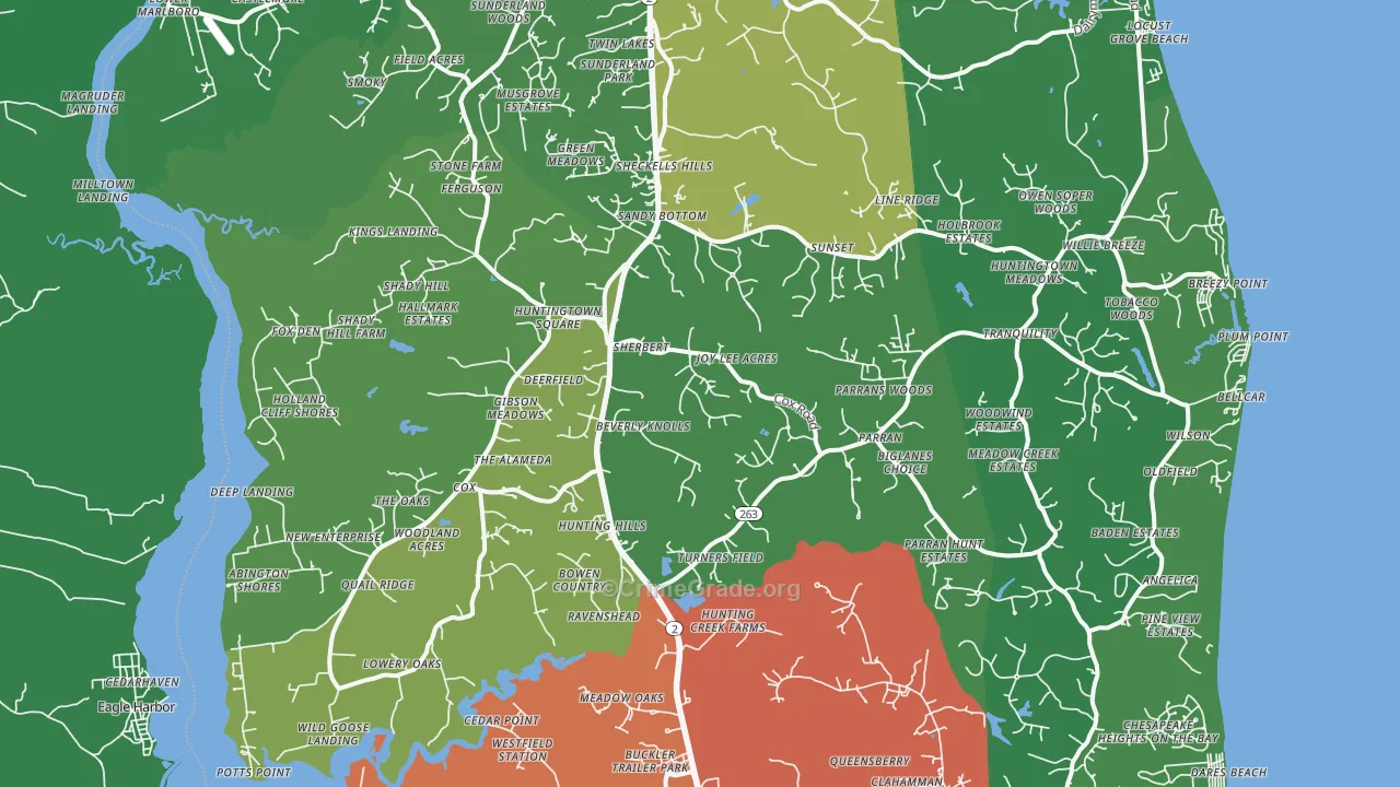 20639, MD Map of Theft Rates