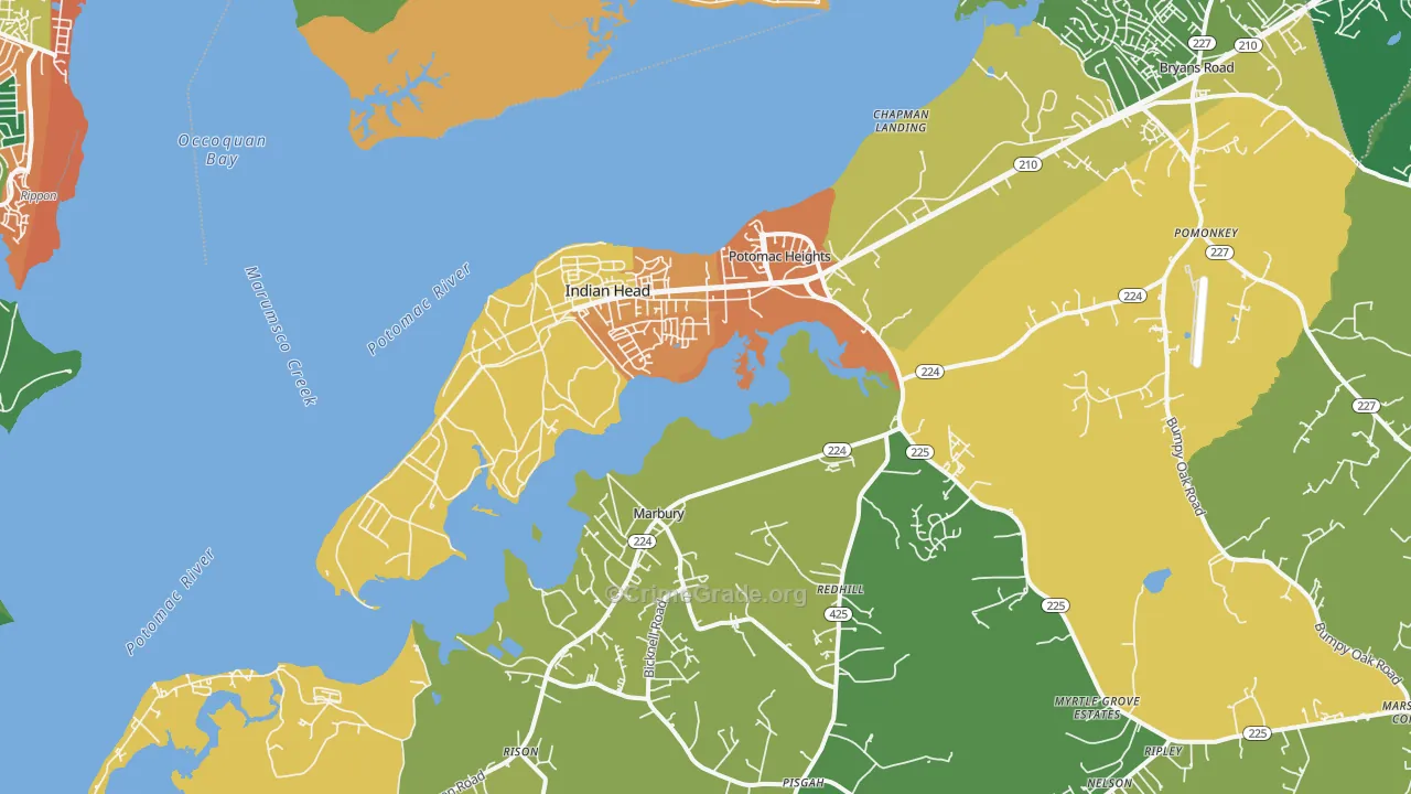 20640, MD Map of Theft Rates