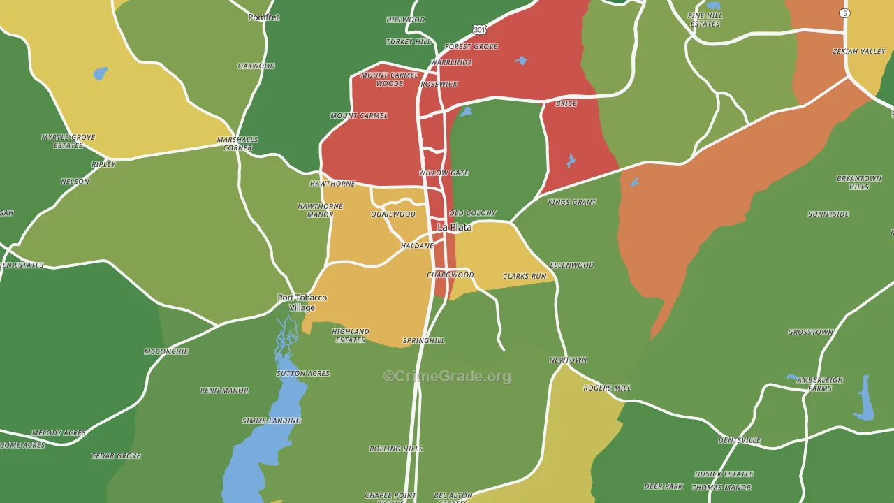 20646, MD Map of Theft Rates