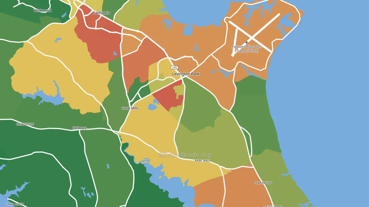 20653, MD Map of Theft Rates