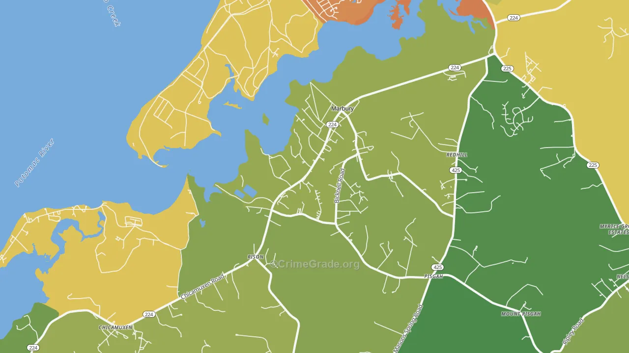 20658, MD Map of Theft Rates