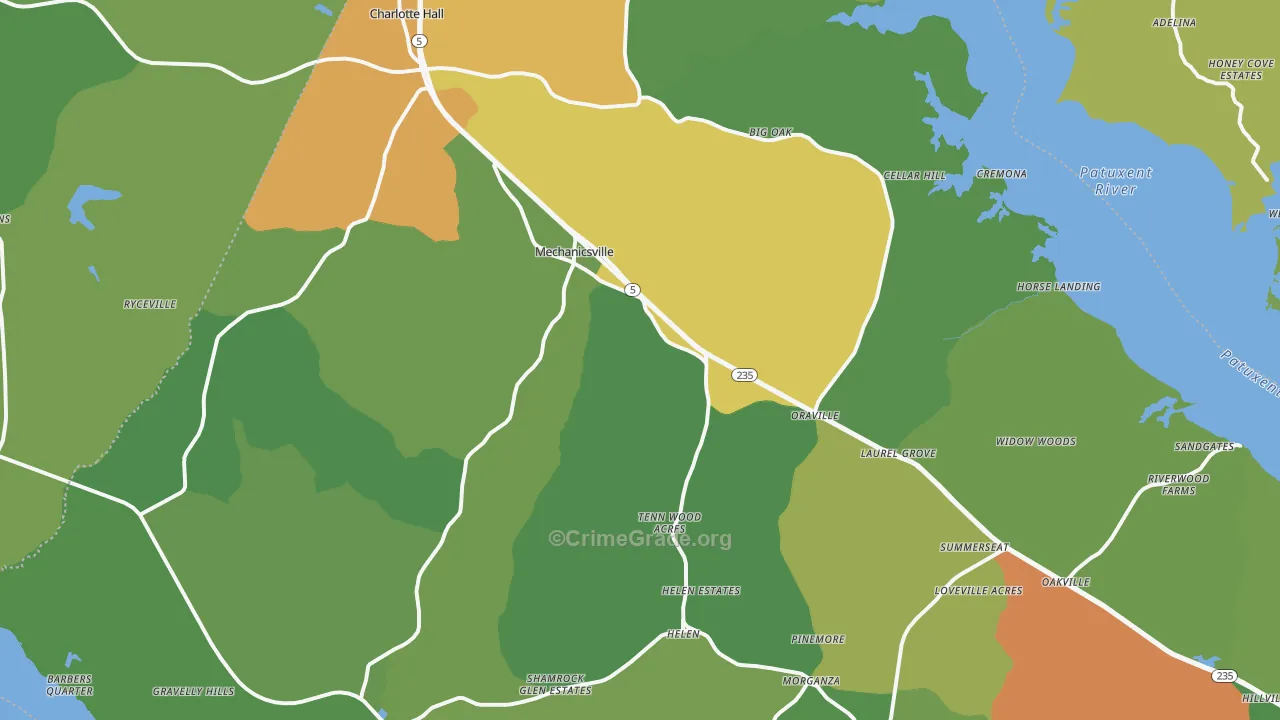 20659, MD Map of Theft Rates