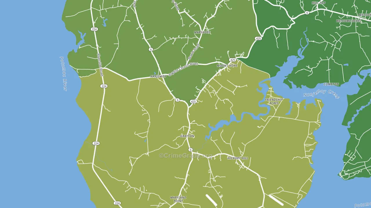 20662, MD Map of Theft Rates