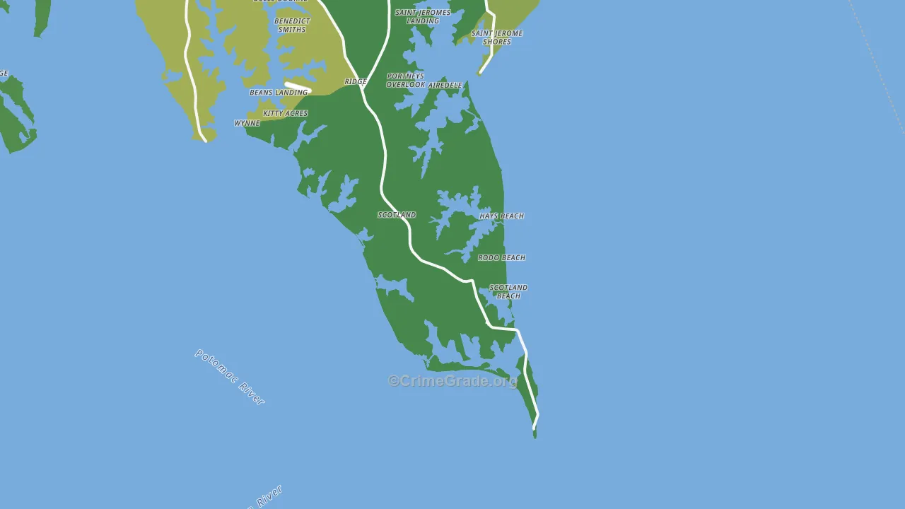 20687, MD Map of Theft Rates