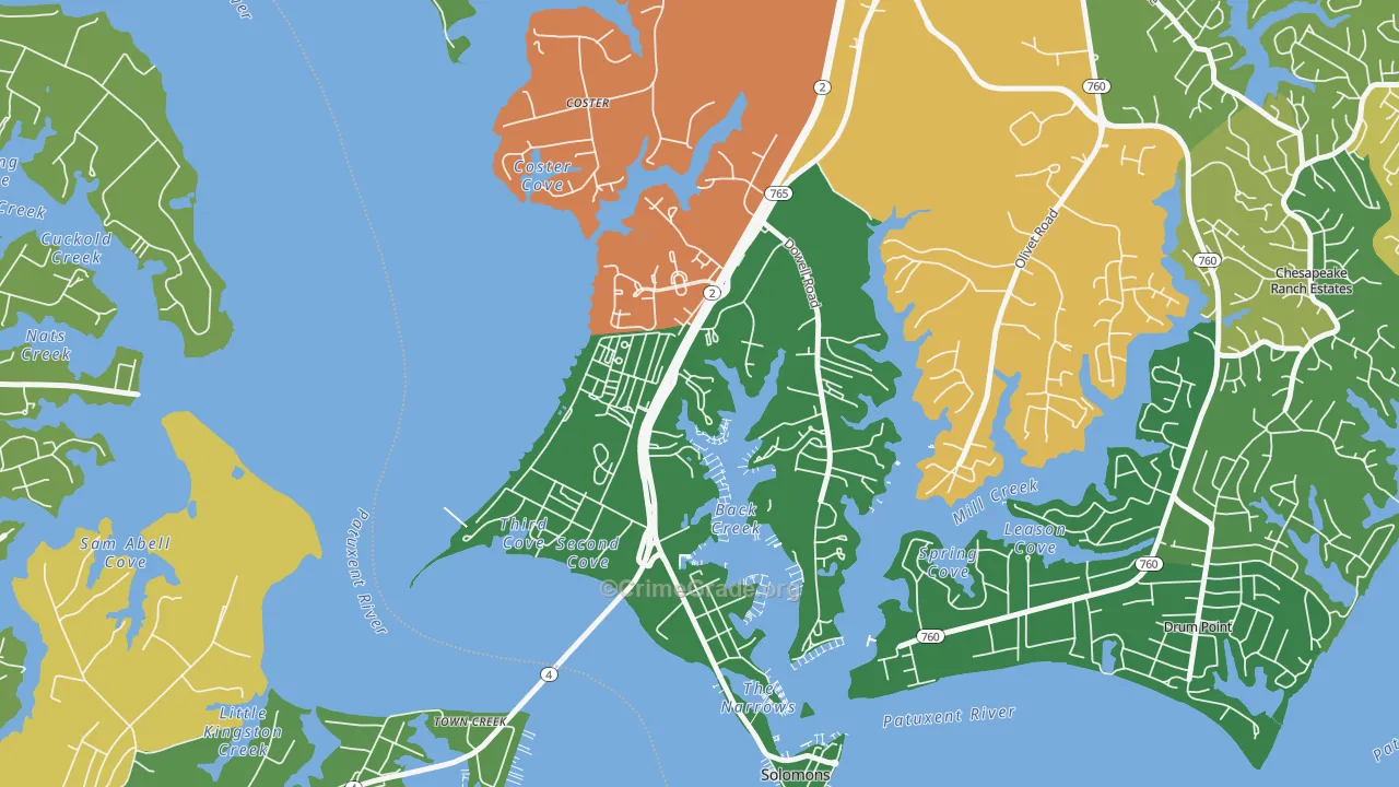 20688, MD Map of Theft Rates
