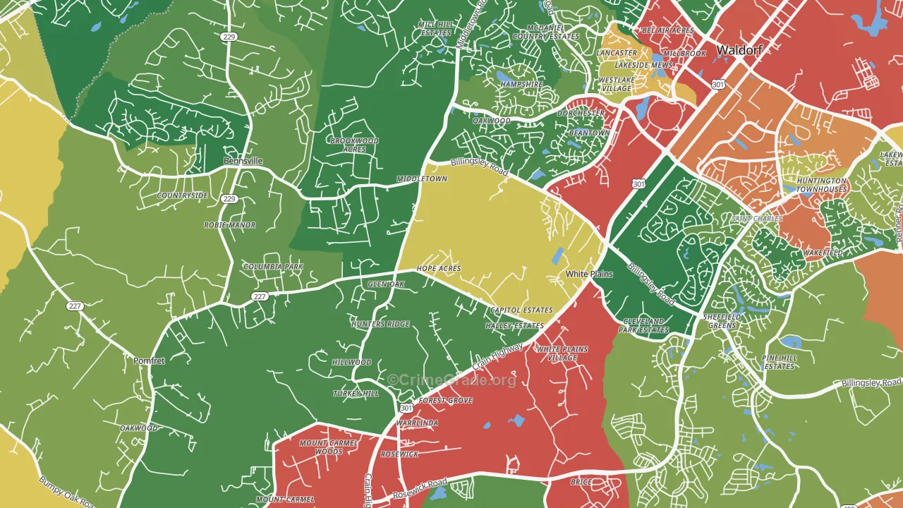 20695, MD Map of Theft Rates