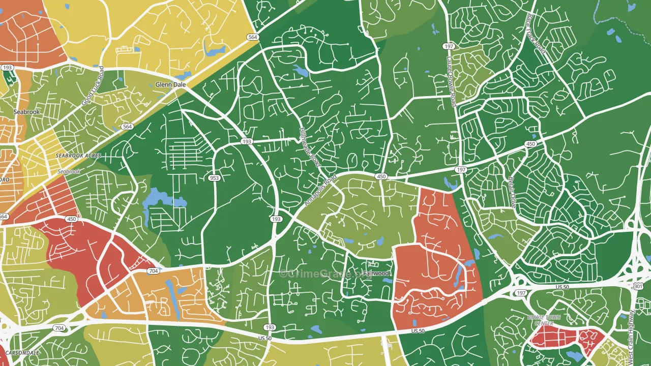 20720, MD Map of Theft Rates