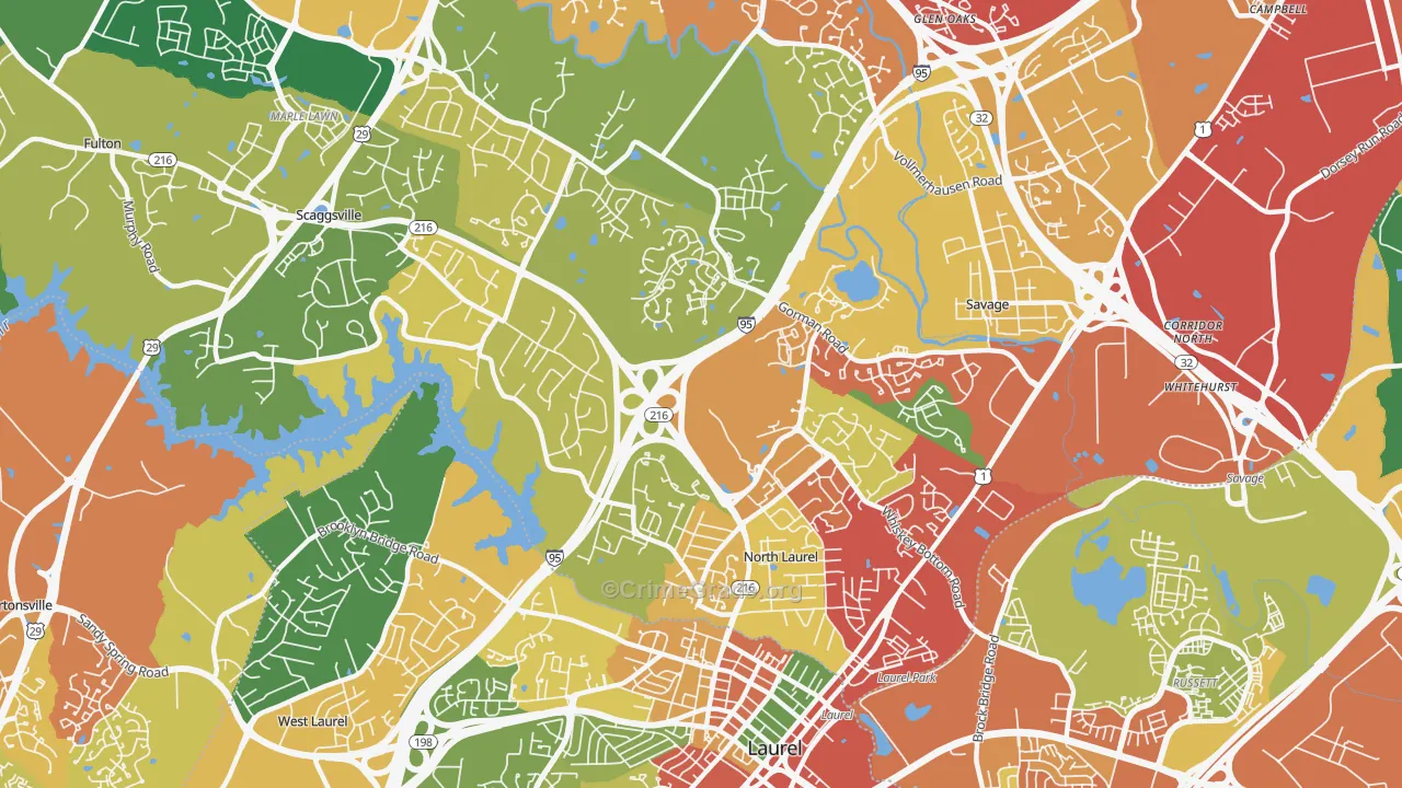 20723, MD Map of Theft Rates