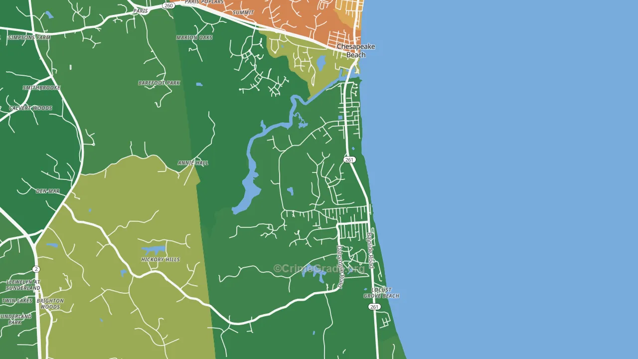 20732, MD Map of Theft Rates