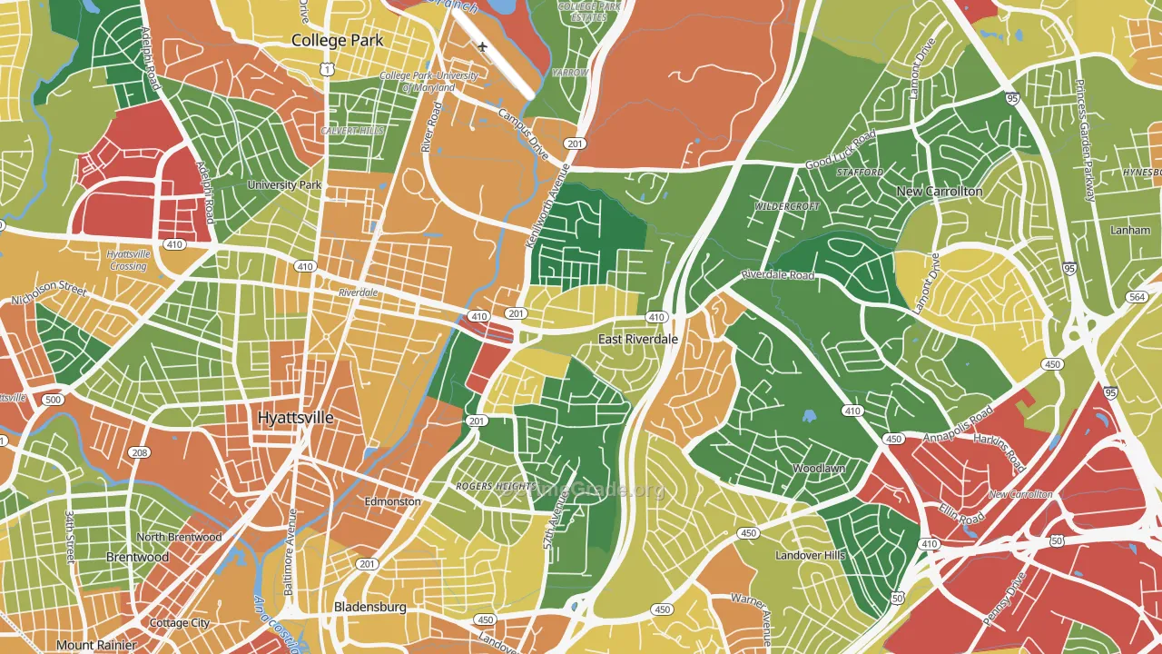 20737, MD Map of Theft Rates