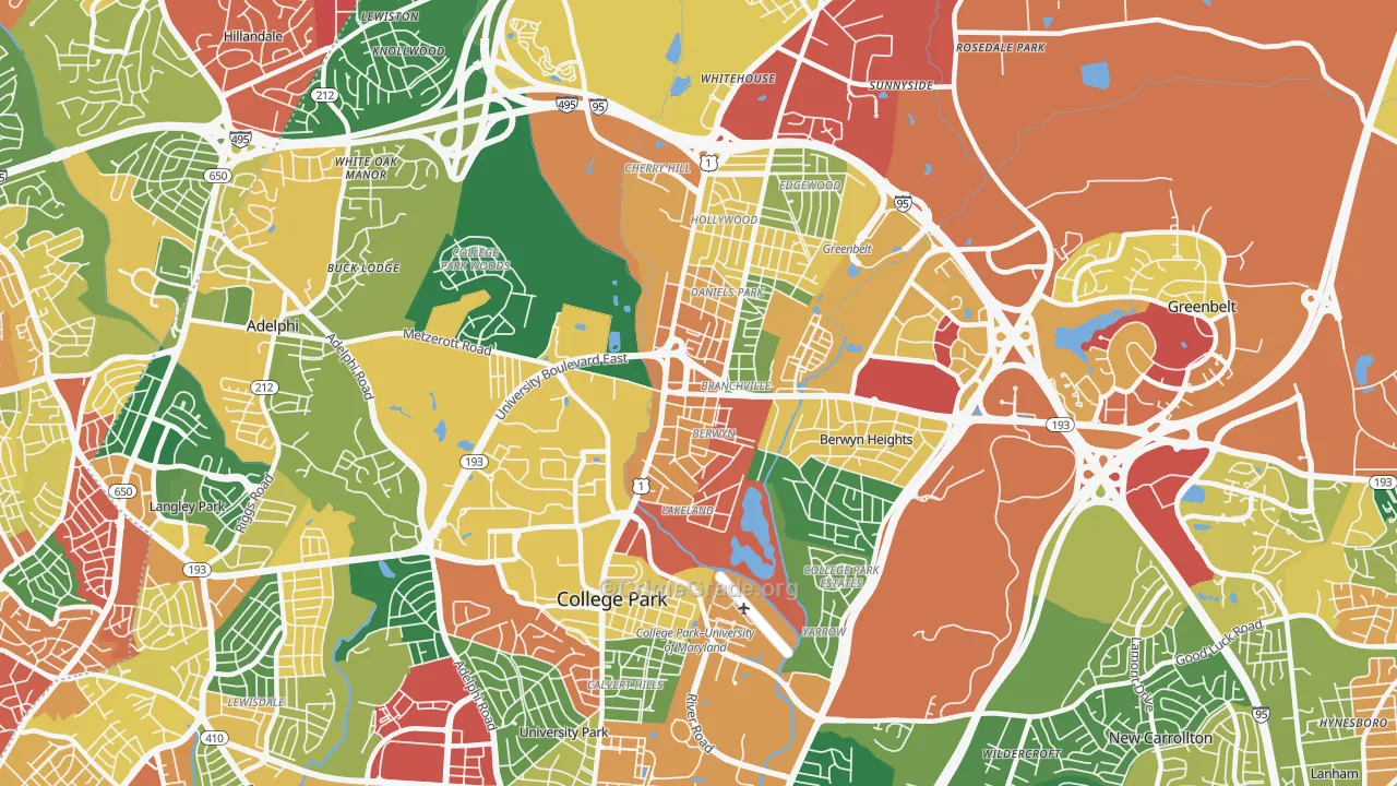 20740, MD Map of Theft Rates