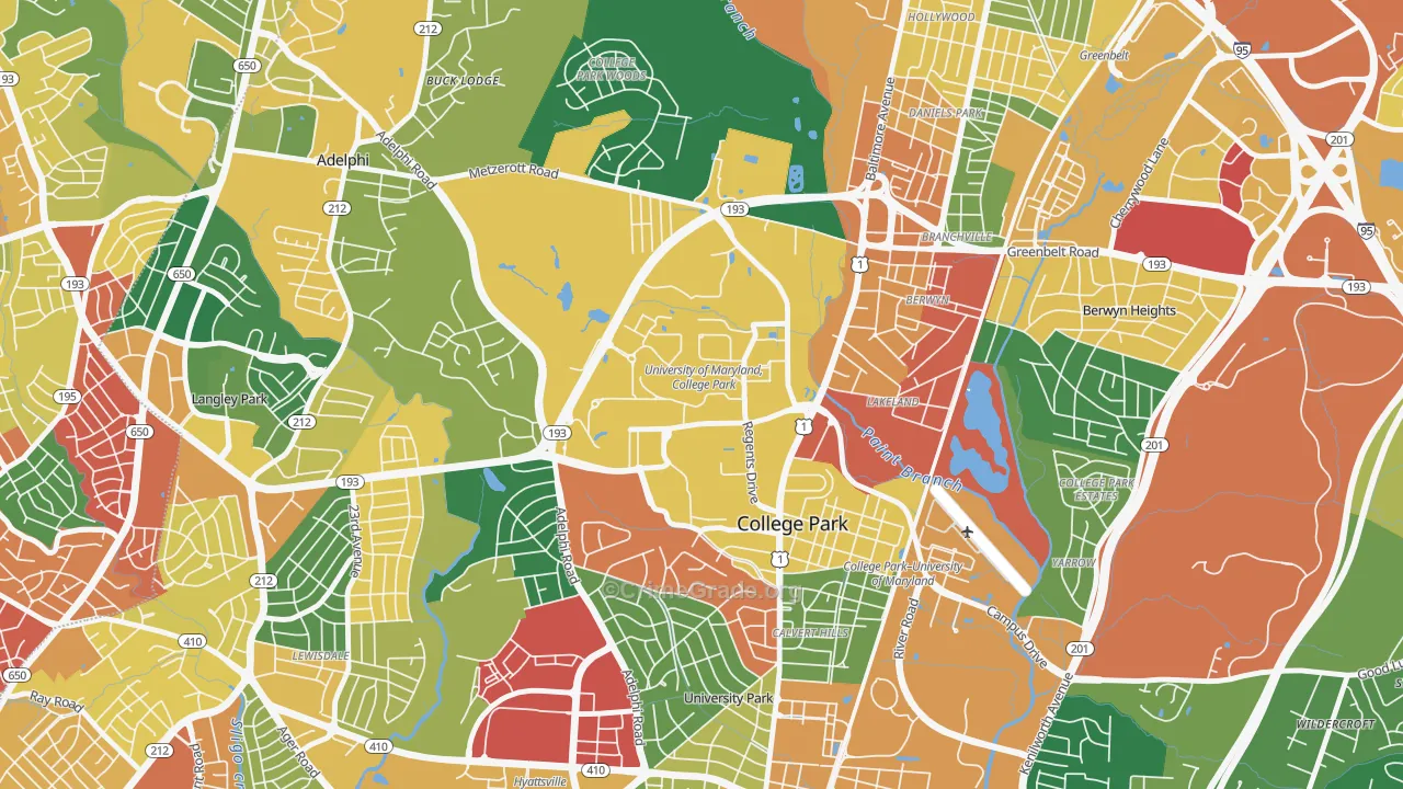 20742, MD Map of Theft Rates