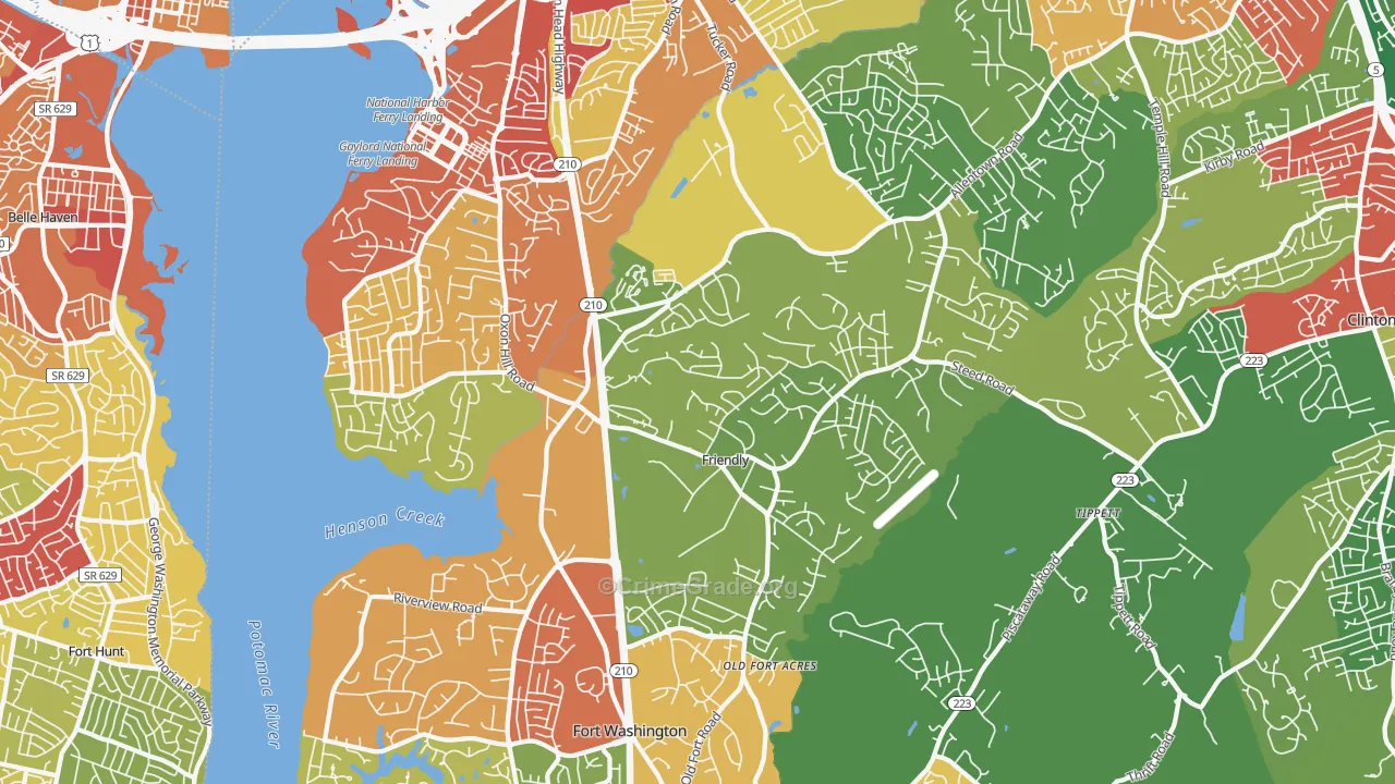 20744, MD Map of Theft Rates