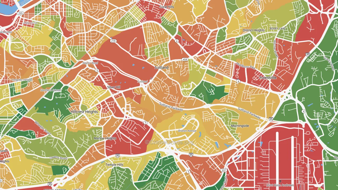 20746, MD Map of Theft Rates