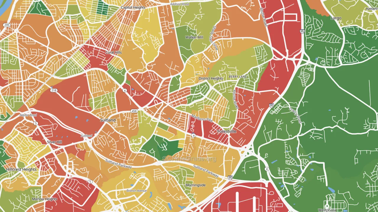 20747, MD Map of Theft Rates