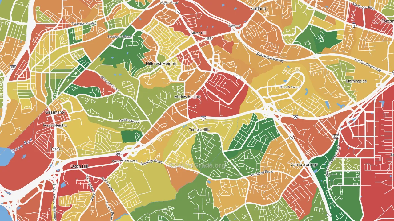 20748, MD Map of Theft Rates