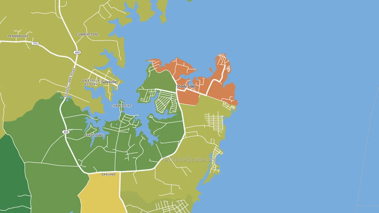 20764, MD Map of Theft Rates
