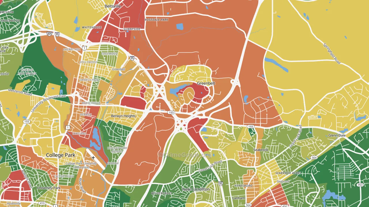 20770, MD Map of Theft Rates