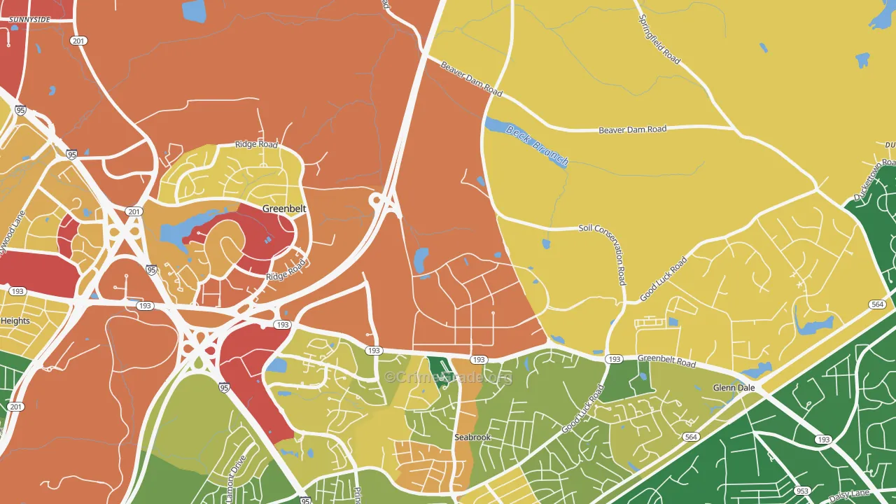 20771, MD Map of Theft Rates