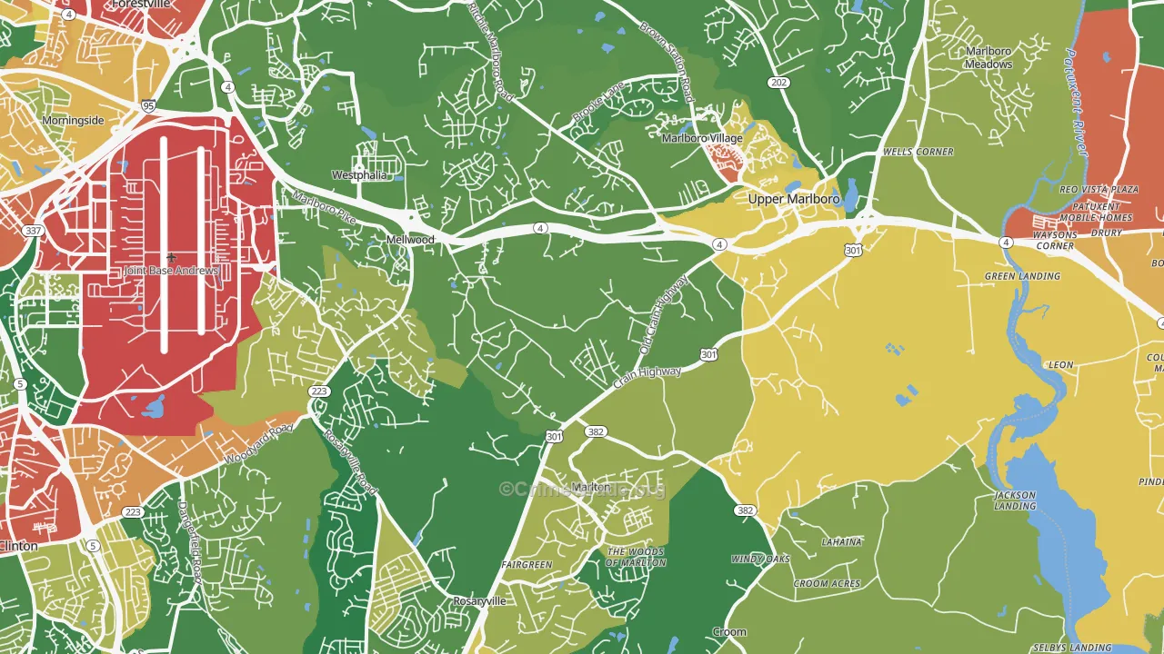 20772, MD Map of Theft Rates