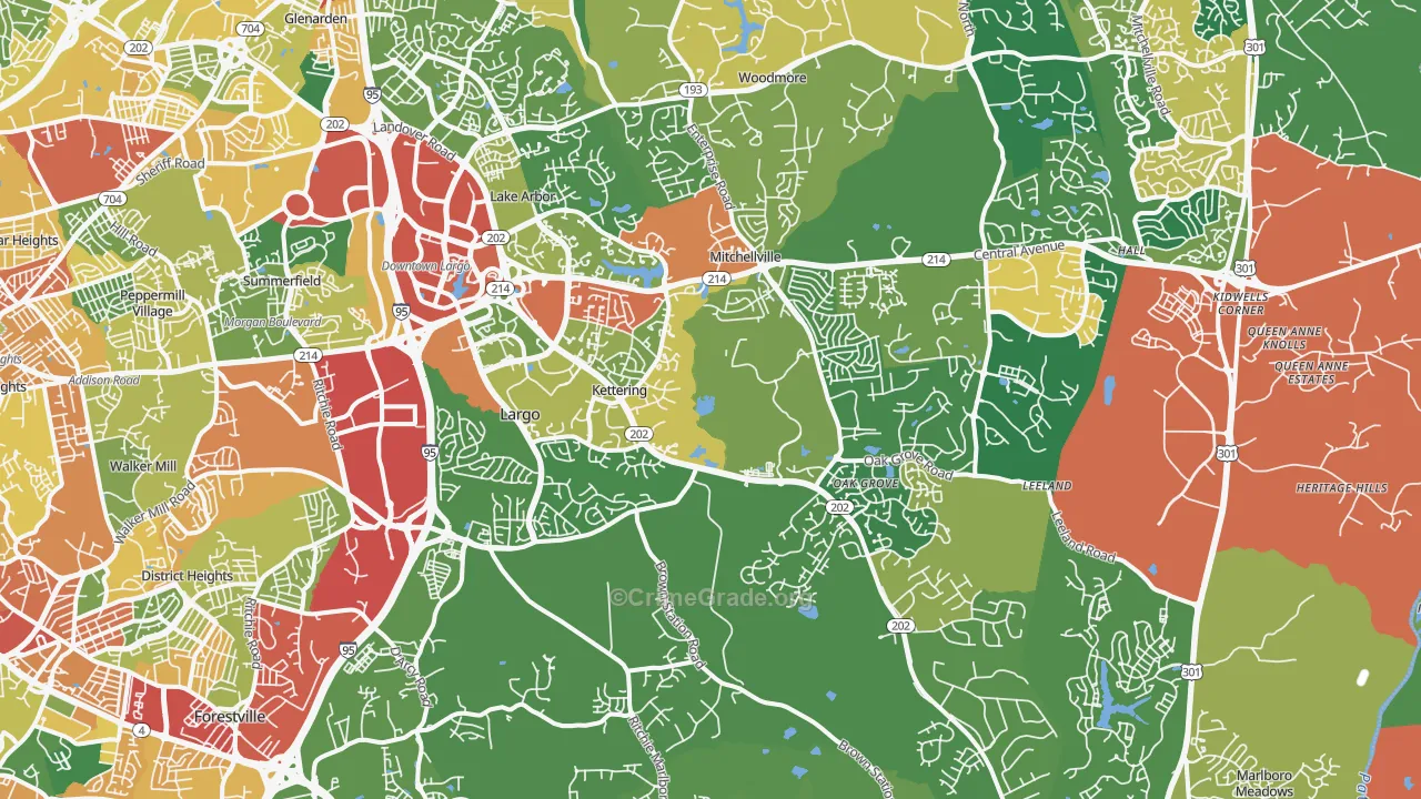 20774, MD Map of Theft Rates