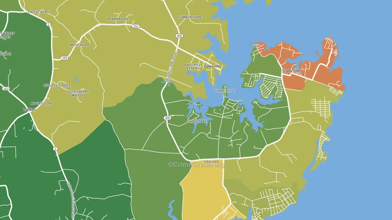 20778, MD Map of Theft Rates