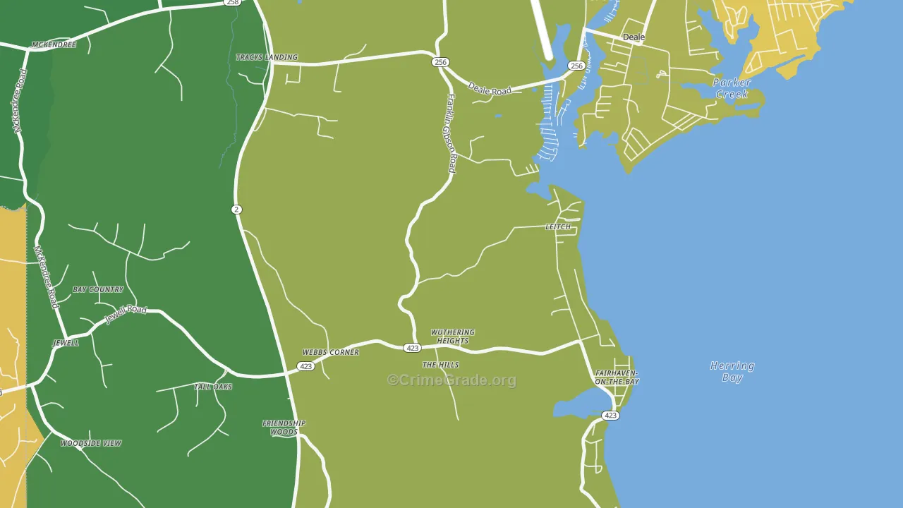 20779, MD Map of Theft Rates