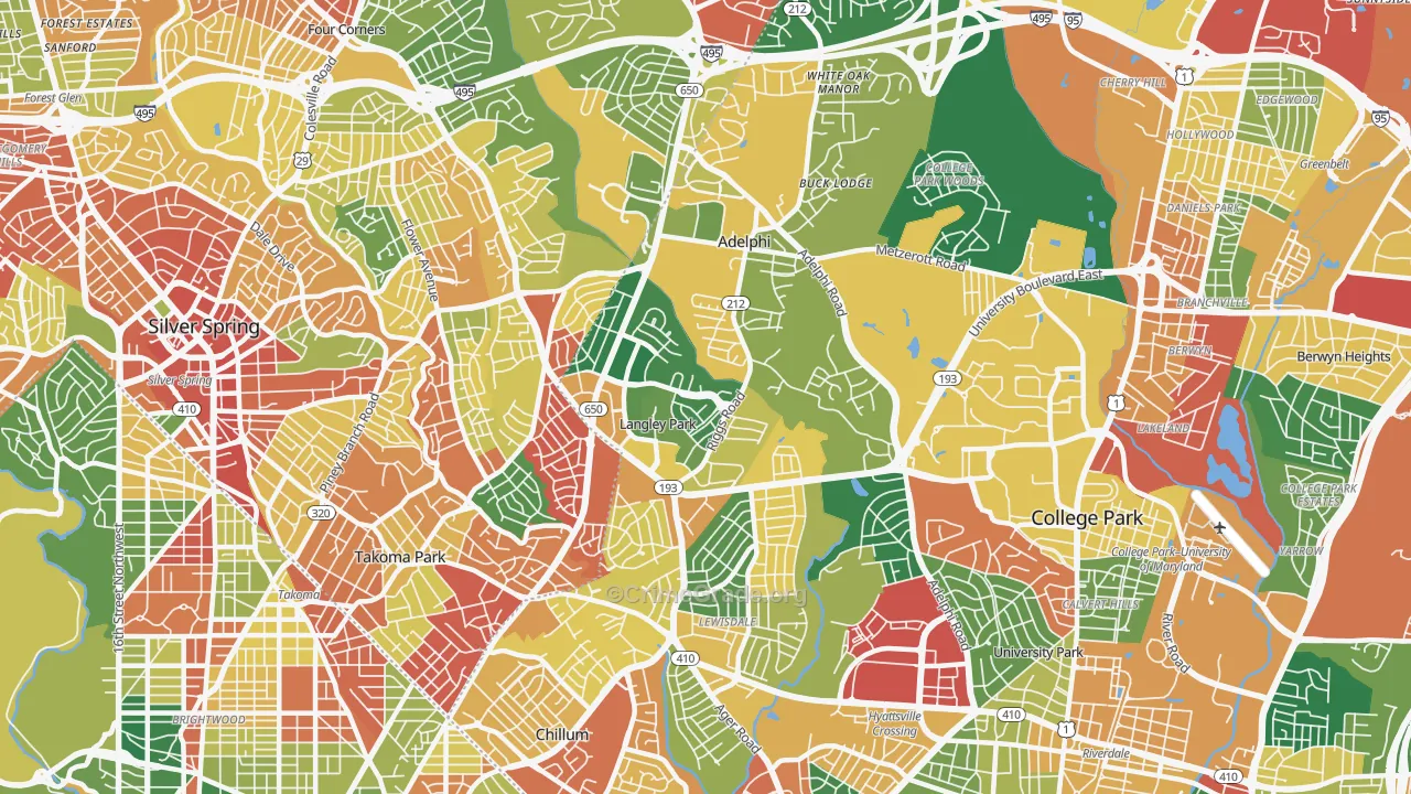 20783, MD Map of Theft Rates