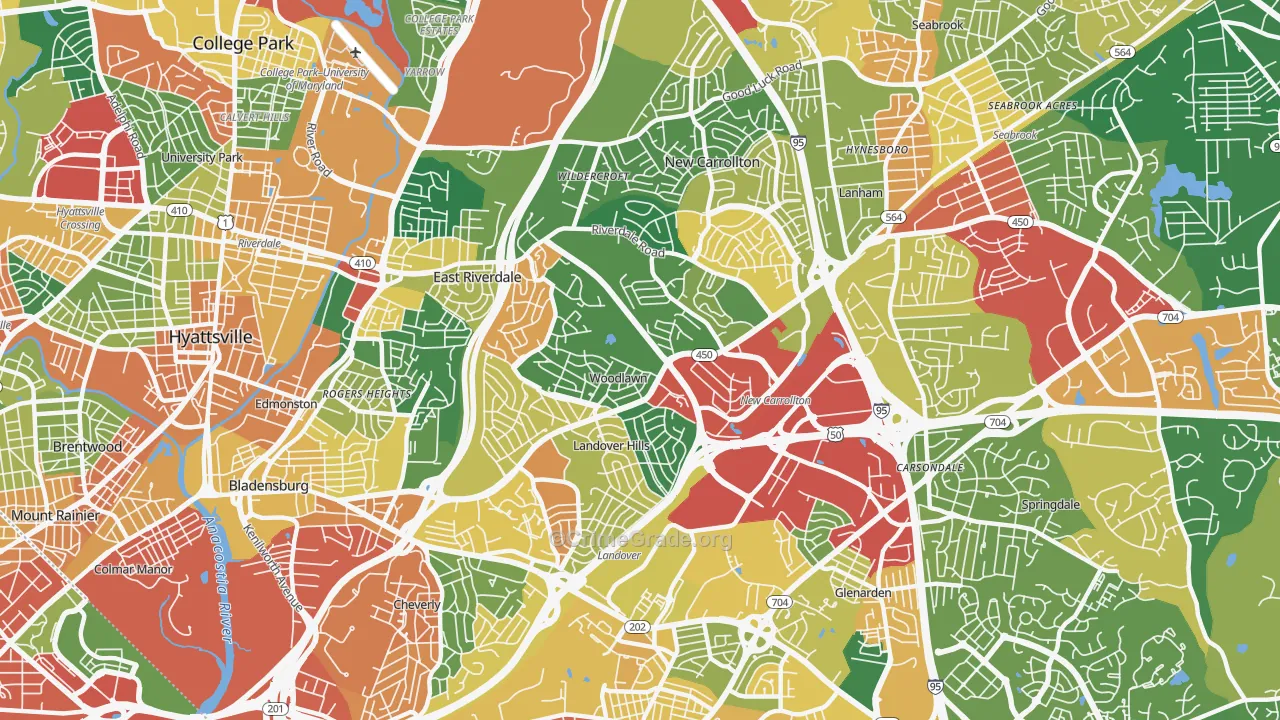 20784, MD Map of Theft Rates