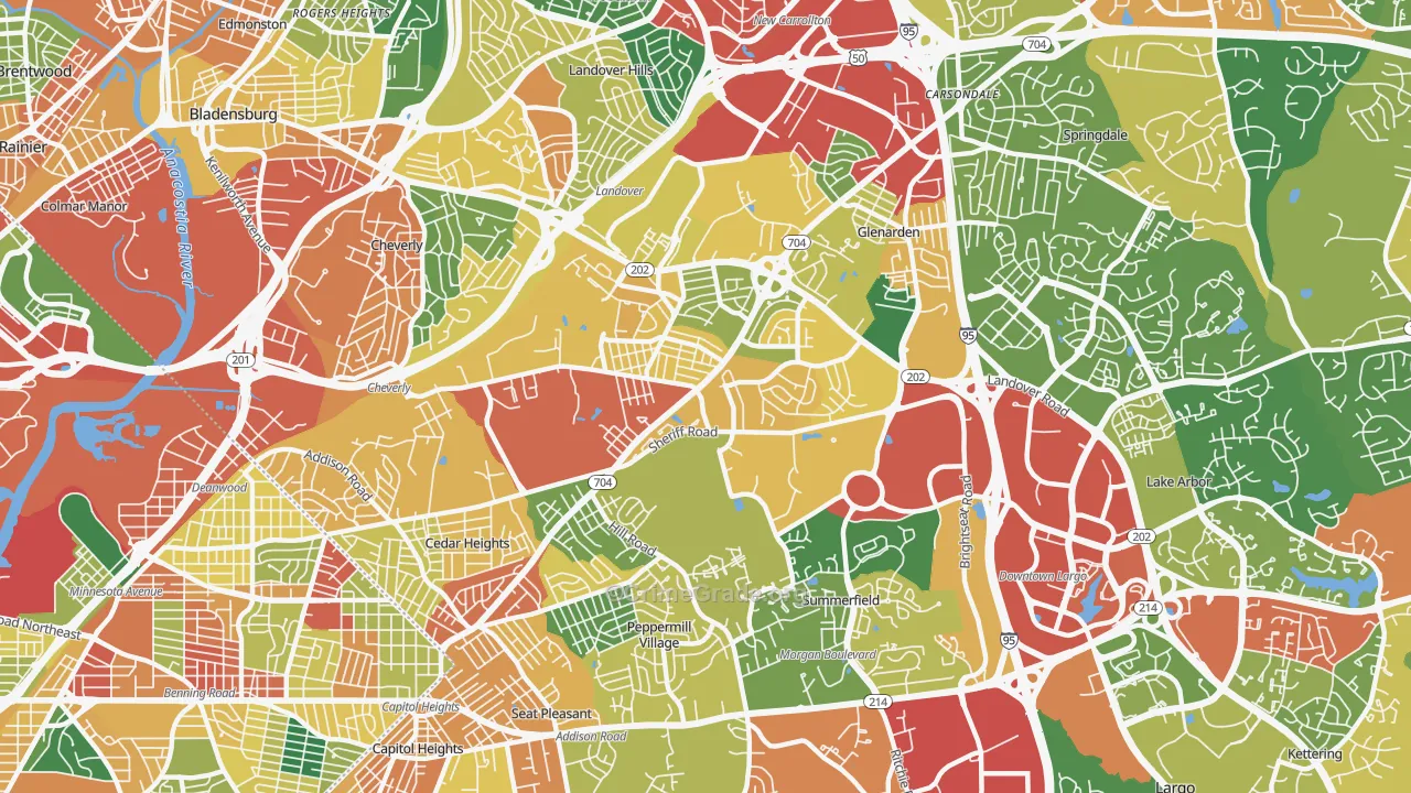 20785, MD Map of Theft Rates