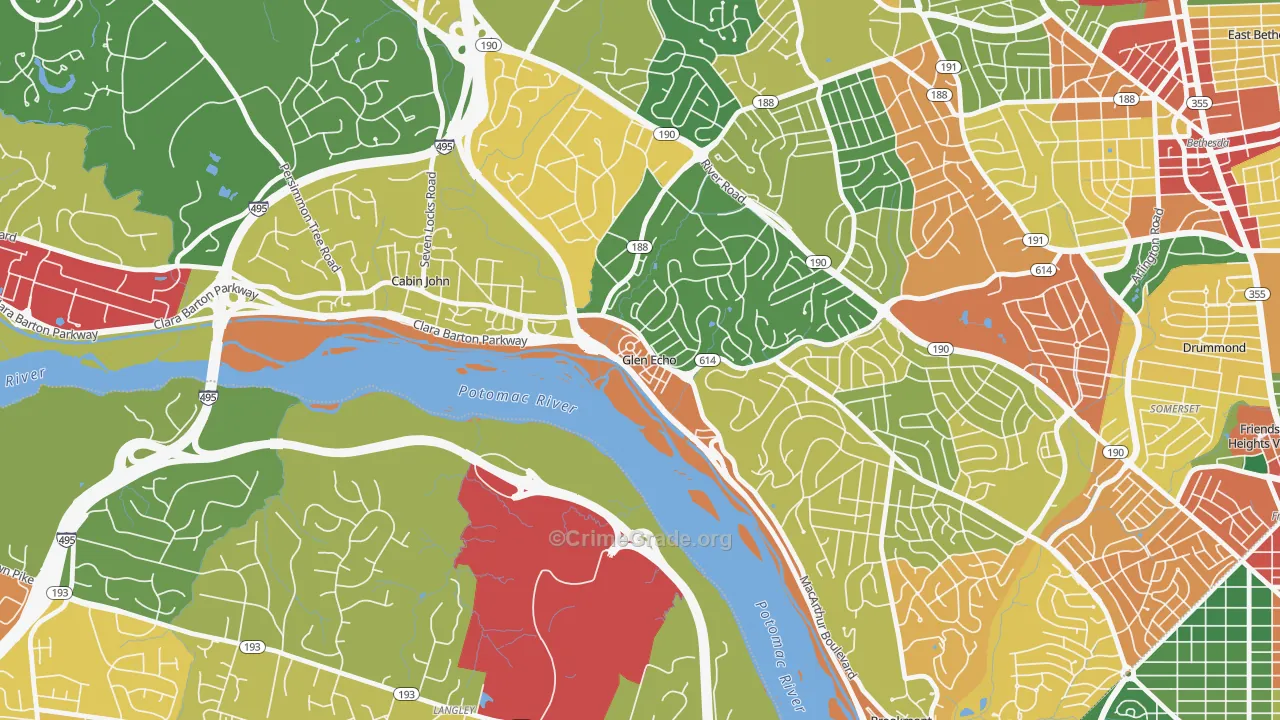 20812, MD Map of Theft Rates