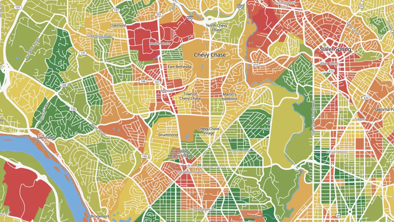 20815, MD Map of Theft Rates